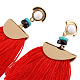 Boucles d'oreilles pompon à la mode pour femmes EJEW-N0020-018C-4