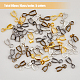 HOBBIESAY 80Pcs 5 Colors Alloy Ice Pick Pinch Bails Mixed Metal Melon Seed Buckle Pendant Clasp Connectors Bails for Necklace Charm Jewelry Connector for Jewelry DIY Craft Making FIND-HY0001-81-4