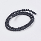 Chapelets de perles en pierre noire synthétique G-G508-6-2