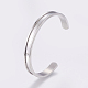 304 Stainless Steel Cuff Bangles BJEW-E310-01P-3