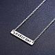 SHEGRACE Simple Elegant 925 Sterling Silver Engraved Lovely Day Nameplate Pendant Necklace JN469A-2