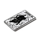 タロットテーマプリントアクリルパーツ  猫模様のチャーム付き長方形  マジシャンi  39x24x2.5mm  穴：1.8mm MACR-G061-04I-3