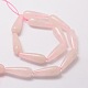 Fili di perle a goccia di quarzo rosa naturale G-E329-34-2