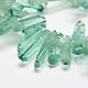 Electroplated Natural Quartz Crystal Beads Strands G-P267-02E-2