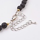 Natural Lava Rock Beads Pendant Necklaces NJEW-JN02094-3