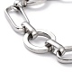 304 Stainless Steel Oval Link Chain Bracelets BJEW-I293-03P-2
