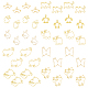 SUNNYCLUE亜鉛合金オープンバックベゼルペンダント  UVレジンDIY用  エポキシ樹脂  プレスジュエリー  混合動物の形  ゴールドカラー  40個/袋 PALLOY-SC0002-61G-1