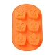 Moldes de silicona de calidad alimentaria para decoración de pastel de calabaza con tema de halloween DIY-E067-03-3