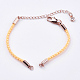 Braided Cotton Cord Bracelet Making MAK-I006-13RG-1