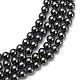 Non-Magnetic Synthetic Hematite Beads Strands G-H1624-8mm-2-3