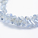 Electroplate Glass Beads Strands EGLA-J143-B-PL01-3