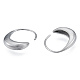 316 овальные серьги-кольца из хирургической нержавеющей стали для мужчин и женщин EJEW-N052-11-3