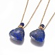 Natural Lapis Lazuli Openable Perfume Bottle Pendant Necklaces G-K295-A02-G-5