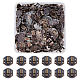 Superfindings 100 juegos caja de joyería de gabinete decorativo bronce antiguo caja de hierro cerradura cierres para pequeñas cajas de joyería de madera pestillos de bloqueo de maleta IFIN-FH0001-12AB-1
