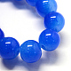 Backen gemalt Nachahmung Jade Glas runden Perle Stränge X-DGLA-Q021-8mm-33-3