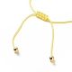 Braccialetti di perline intrecciati con piccoli ciondoli a croce in ottone per donna BJEW-JB08743-4