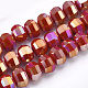 Electroplate Opaque Solid Color Glass Beads Strands EGLA-S174-15A-1