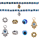 SUNNYCLUE 1 Box Evil Eye Charms Kit 100pcs Evil Eye Resin Beads 20pcs Hamsa Hand Pendants 100pcs Rhinestone Spacer Beads for Jewelry Making Bracelet Necklace DIY-SC0016-72-1