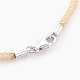 Brass Mesh Chain Necklaces NJEW-F241-01-C-4