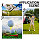 Chgcraft 12 pz tee doppie da golf in plastica bicolore AJEW-CA0001-62-6