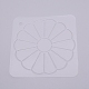 マットppプラスチック製図スケールテンプレート  DIYスクラップブッキング用  花柄の正方形  透明  12x12x0.06cm  穴：6.5mm DIY-WH0210-48-1