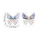 Broche papillon strass cristal JBR084A-3