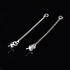 Trendy Rhodium Plated 925 Sterling Silver Ear Threads STER-M088-26C-3