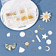 SUNNYCLUE 1 Box 10 Pairs DIY Shell Earrings Dangle Making Starter Kit Seashell Charms Sun Moon Star Charms Geometric Teardrop Beads for Jewelry Making Kits Beginner Women DIY Craft Supplies DIY-SC0020-47-7
