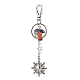 7 Chakra Gemstone Chip Alloy Pendant Ornament KEYC-JKC00698-02-1