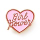 Word Girl Power Enamel Pin JEWB-D013-02F-1
