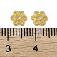 合金ビーズキャップ  花  ゴールドカラー  5.5x6x1.5mm  穴：1.5mm FIND-E042-04G-3