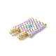 Perles de rocailles à motif de métier à tisser japonais Miyuki faites à la main PALLOY-MZ00097-4