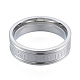 201 Stainless Steel Roman Numeral Finger Ring for Women RJEW-N043-08P-2
