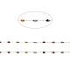 Цепочки rondelle со стеклянными бусинами CHS-G028-03G-11-2