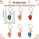 18Pcs 6 Color Alloy Enamel Leaf Charms Locking Stitch Markers AJEW-PH01453-2