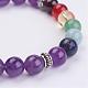 Natural Gemstone Beads Stretch Bracelets BJEW-JB02947-05-2