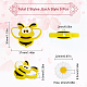 Sunnyclue 1 boîte de 10 perles en silicone en forme d'abeille SIL-SC0001-08-2