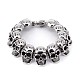 Halloween Skull 304 Stainless Steel Bracelets BJEW-N281-09-1
