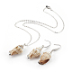 Colliers pendentif coquille spirale électrolytique et ensembles de bijoux boucles d'oreilles SJEW-JS01007-2