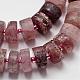 Chapelets de perles en quartz aux fraises naturelles G-H044-17-M-3