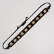 Bracelets de perles tressées étoile de david réglables BJEW-C011-43B-2