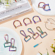 5 Pcs Swivel Snaps Hooks and 5 Pcs D Rings with 1 Pc Screwdriver FIND-GO0001-22-7