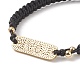 Bracelet à maillons avec mot d'amour en zircone cubique transparente pour la saint-valentin BJEW-TA00193-5