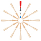 Gorgecraft 40 pcs2スタイル未完成のミニ木製片穴ビーズ  野球用バット  diyキーホルダー装飾アクセサリー  ベージュ  20個/スタイル WOOD-GF0001-55-1