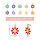 DICOSMETIC 44Pcs 11 Colors Enamel Daisy Charms 8 Petals Flower Charms White Yellow Daisy Charms Light Golden Chrysanthemum Charms Stainless Steel Charms for DIY Jewelry Making STAS-DC0013-01-2
