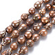 Hebras de perlas keshi de perlas barrocas naturales PEAR-S021-198A-02-1