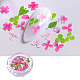 紙カボション  ネイルアートデコレーション  花と葉  ミックスカラー MRMJ-R067-06D-1