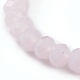 Faceted Glass Beads Stretch Bracelets BJEW-JB05887-01-3