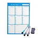Calendario semanal de borrado en seco magnético para refrigerador AJEW-E043-07B-1