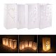 PH PandaHall 20pcs 4 Style White Paper Luminary Bag Flame Resistant Tea Light Candle Holders Decorations for Wedding Halloween Birthday New Year Party PH-CARB-P001-01-5